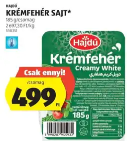 ALDI Hajdú krémfehér sajt ajánlat
