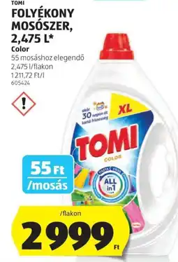 ALDI Tomi folyékony mosószer ajánlat