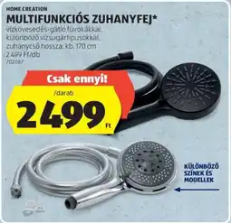 ALDI Home Creation multifunkciós zuhanyfej ajánlat