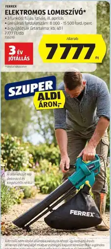 ALDI Ferrex elektromos lombszívó ajánlat