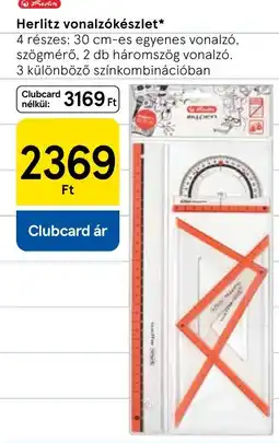 Tesco Herlitz vonalzókészlet ajánlat