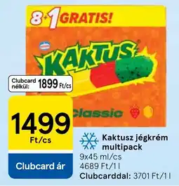 Tesco Kaktus jégkrém ajánlat
