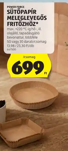 ALDI Sütőpapír melęglevegős fritőzhöz ajánlat