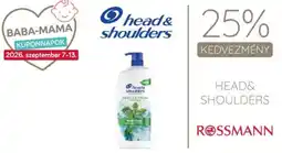 Rossmann Head & shoulders ajánlat