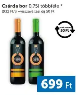 PRIVÁT Csárda bor ajánlat