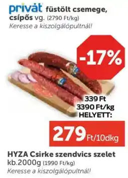 PRIVÁT Privát füstölt csemege ajánlat