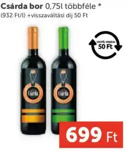 PRIVÁT Csárdá bor ajánlat