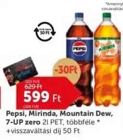 PRIVÁT Pepsi, Mirinda, Mountain Dew, 7-up zero ajánlat