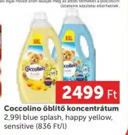 PRIVÁT Coccolino öblítő koncentrátum ajánlat