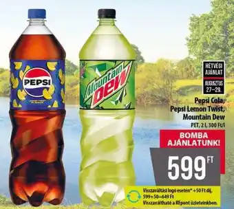Pepsi Cola, Pepsi Lemon Twist, Mountain Dew
