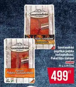 Coop Szentandrási Paprikás pulyka vastagkolbász, Pokol tüze szalámi ajánlat