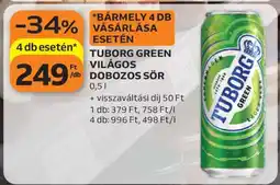 Auchan TUBORG GREEN VILÁGOS DOBOZOS SÖR ajánlat