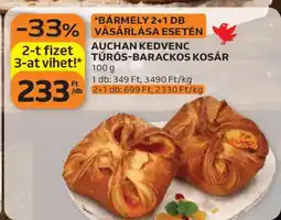 Auchan AUCHAN KEDVENC TÚRÓS-BARACKOS KOSÁR ajánlat