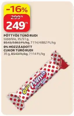 Auchan PÖTTYÖS Túró Rudi ajánlat
