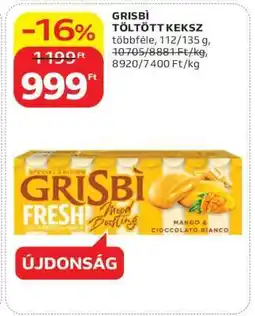 Auchan Grisbi töltött keksz ajánlat