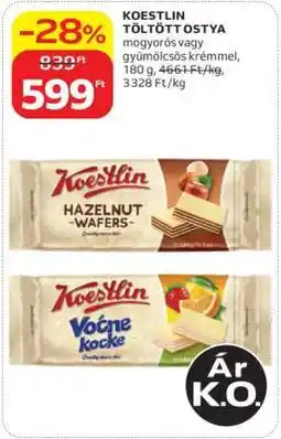 Auchan KOESTLIN TÖLTÖTT OSTYA ajánlat