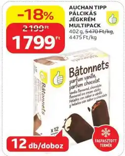 Auchan Auchan Tipp Pálcikás Jégkrém Multipack ajánlat