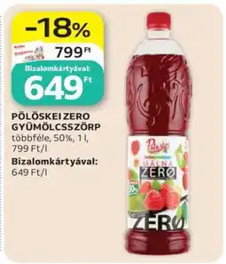 Auchan Pölöskei Zero gyümölcsszörp ajánlat