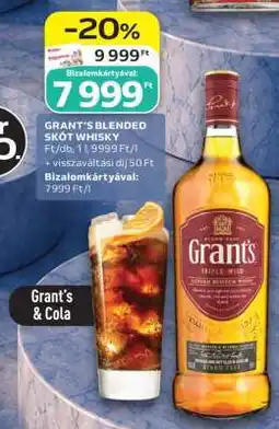 Auchan GRANT’S BLENDED SKÓT WHISKY ajánlat