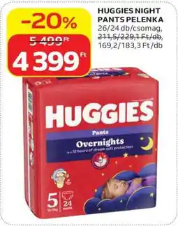 Auchan HUGGIES NIGHT PANTS PELENKA ajánlat