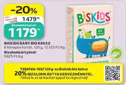 Auchan BISKIDS BABY BIO KEKSZ ajánlat