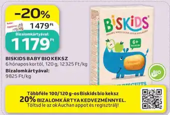 Auchan BISKIDS BABY BIO KEKSZ ajánlat