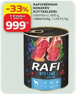 Auchan RAFI PRÉMIUM KONZERV KUTYAÉLEDEL ajánlat