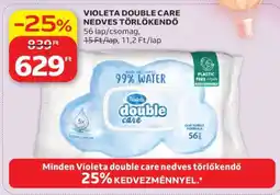 Auchan Violeta Double Care Nedves Törlőkendő ajánlat