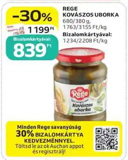 Auchan Rege Kovászos uborka ajánlat