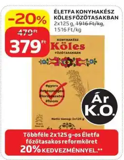 Auchan Életfa Konyhakész Köles Főzőtasakban ajánlat