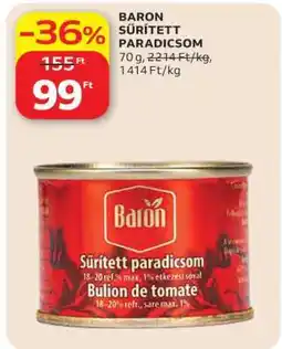 Auchan Baron sűrített paradicsom ajánlat