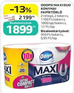Auchan OOOPS! MAXI DUO KONYHAI PAPÍRTÖRLŐ ajánlat