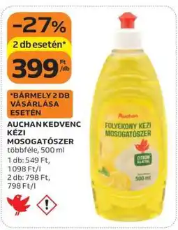 Auchan Auchan Kedvenc Kézi Mosogatószer ajánlat