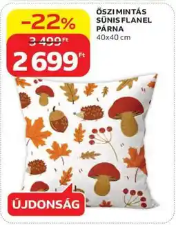 Auchan Őszi mintás sünis flanel párna ajánlat