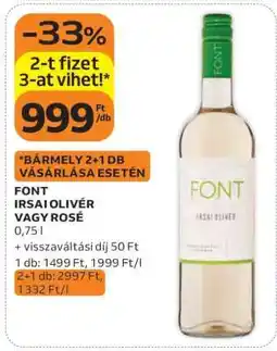 Auchan FONT IRSAI OLIVÉR VAGY ROSÉ ajánlat