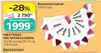 INEXTENSO NŐI 10 PÁRAS ZOKNI