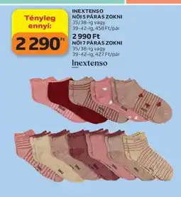 Auchan INEXTENSO NŐI 5 PÁRAS ZOKNI ajánlat