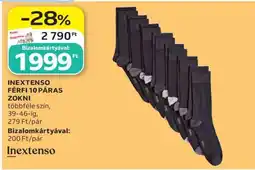 Auchan Inextenso Férfi 10 Páras Zokni ajánlat