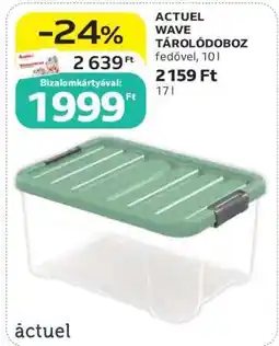 Auchan ACTUEL WAVE TÁROLÓDOBOZ FEDŐVEL 10 l ajánlat