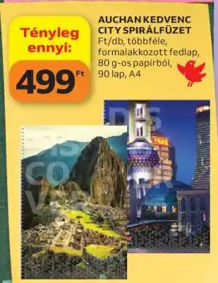 AUCHAN KEDVENC CITY SPIRÁLFÜZET