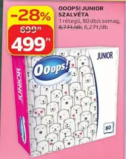 Auchan Ooops! Junior szalvéta ajánlat