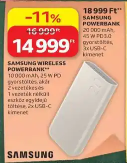 Auchan SAMSUNG WIRELESS POWERBANK ajánlat