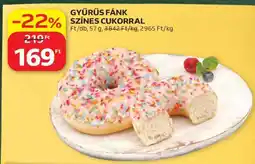 Auchan GYŰRŰS FÁNK SZÍNES CUKORRAL ajánlat