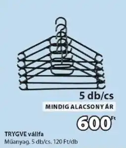 JYSK Trygve vállfa ajánlat