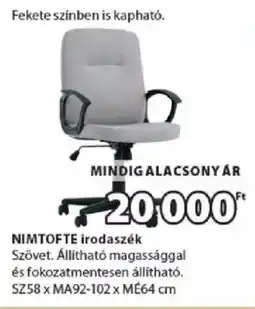JYSK Nimtofte irodasék ajánlat