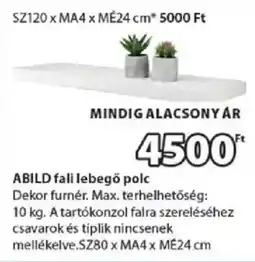 JYSK Abild fali lebegő polc ajánlat