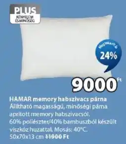 JYSK Hamar memory habszivacs párna ajánlat