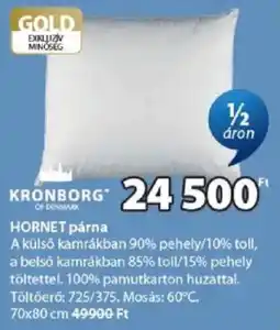JYSK Kronborg hornet párna ajánlat