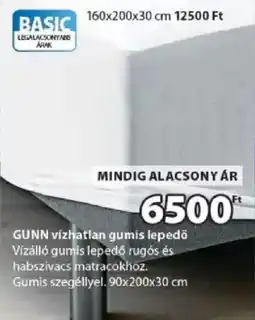 JYSK Gunn vízhatlan gumis lepedő ajánlat