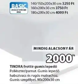 JYSK Tindra frottír gumis lepedő ajánlat